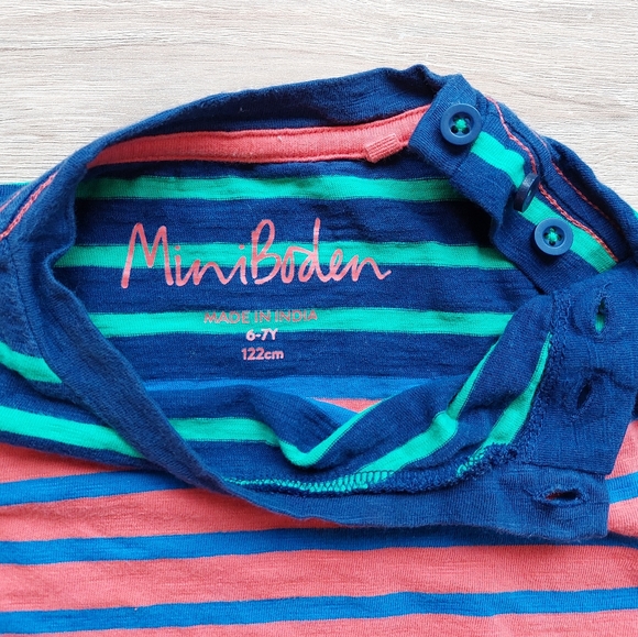 Mini Boden vguc/euc stripey tee 6-7 - Picture 4 of 15